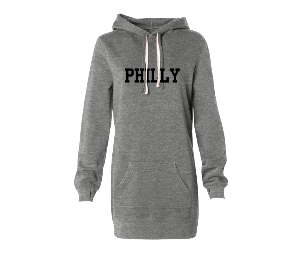Philly Hoodie Dress With Thumbholes