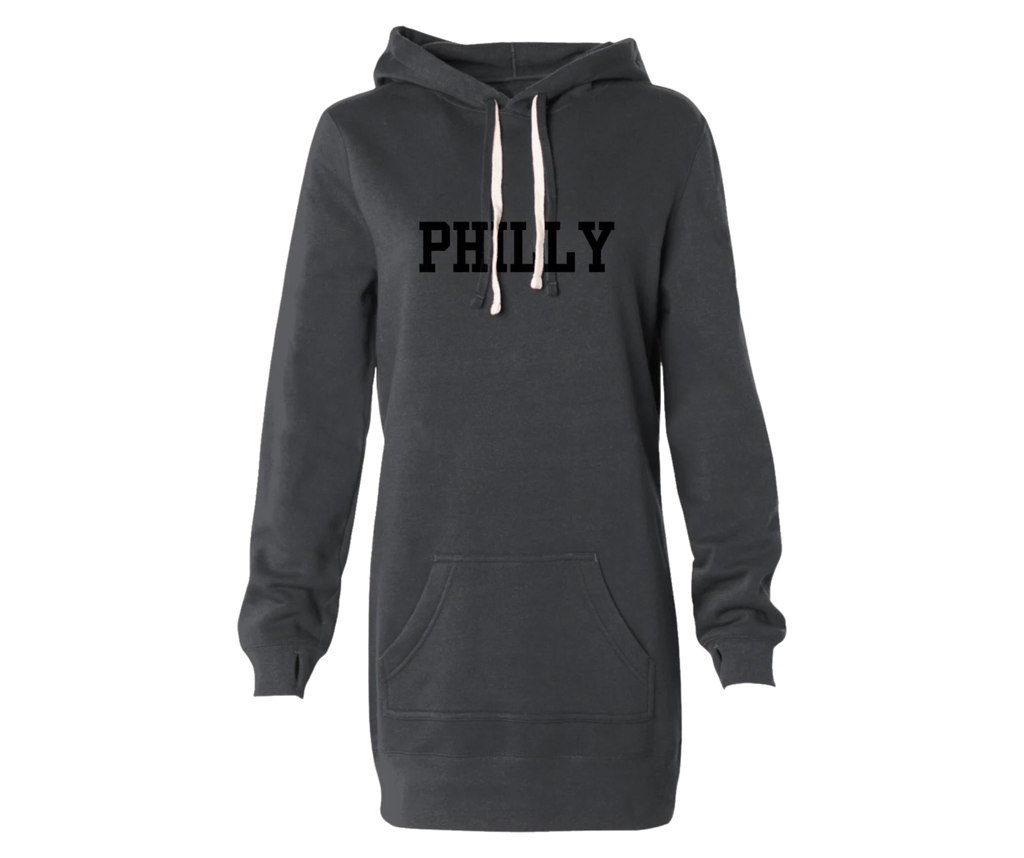 Philly Hoodie Dress With Thumbholes