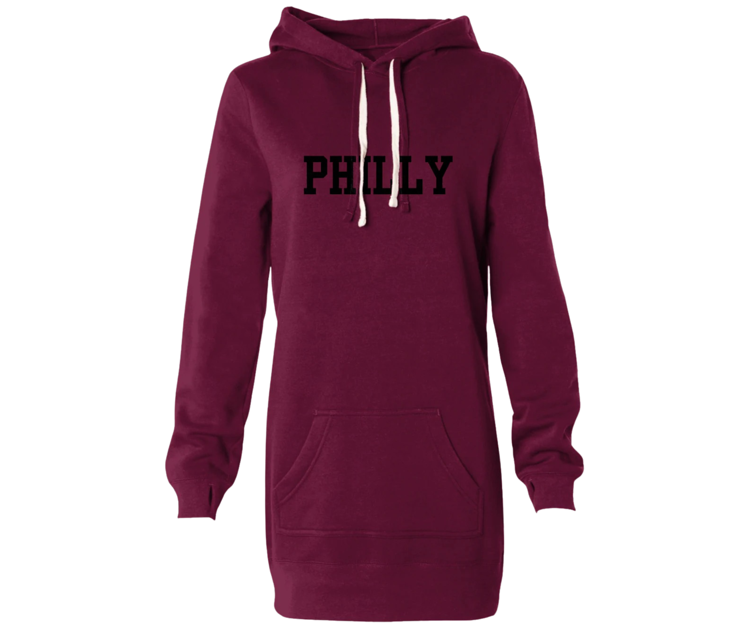 Philly Hoodie Dress With Thumbholes