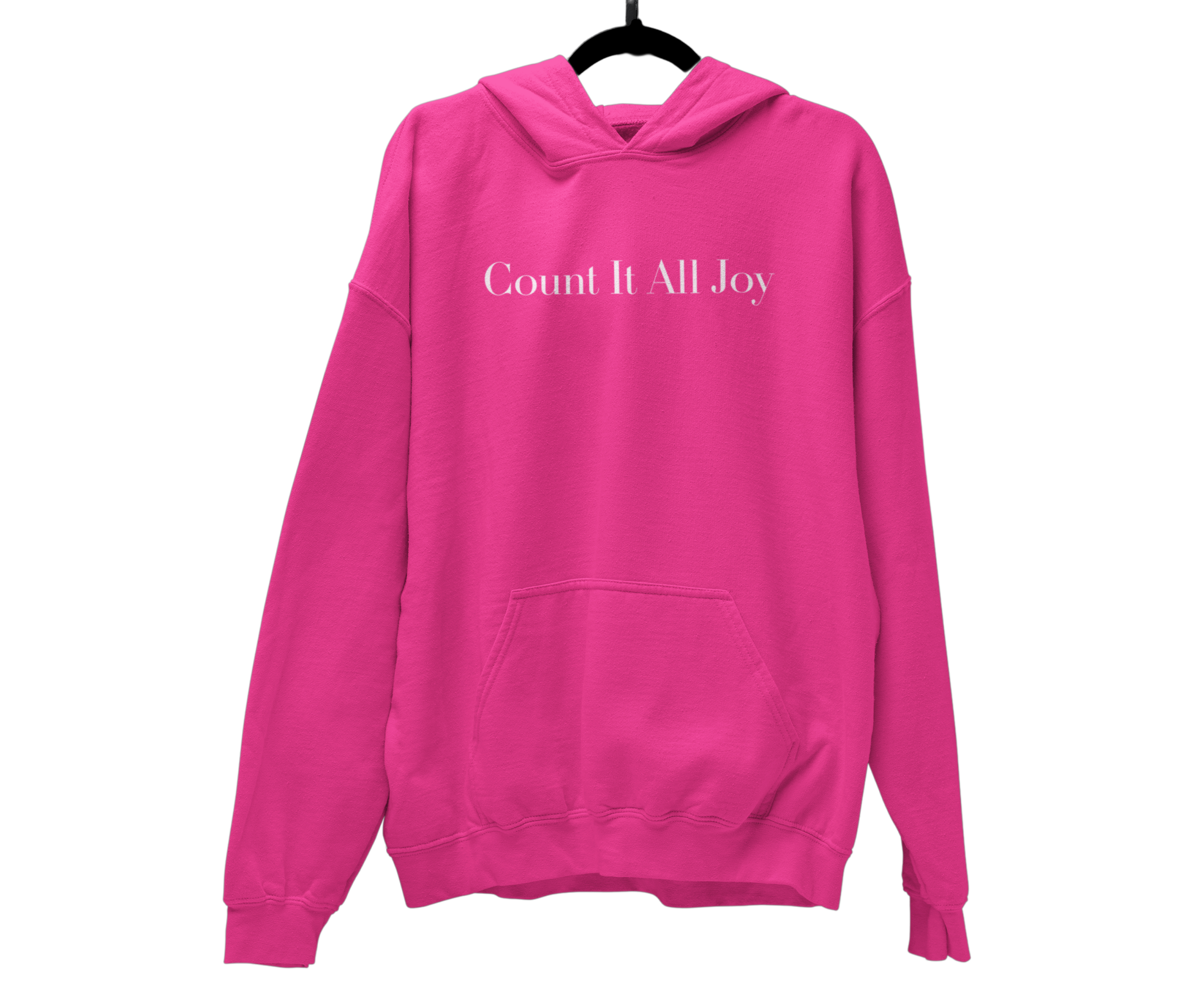 Count It All Joy Embroidered Pullover Hoodie Light Blue Feusha Light Pink