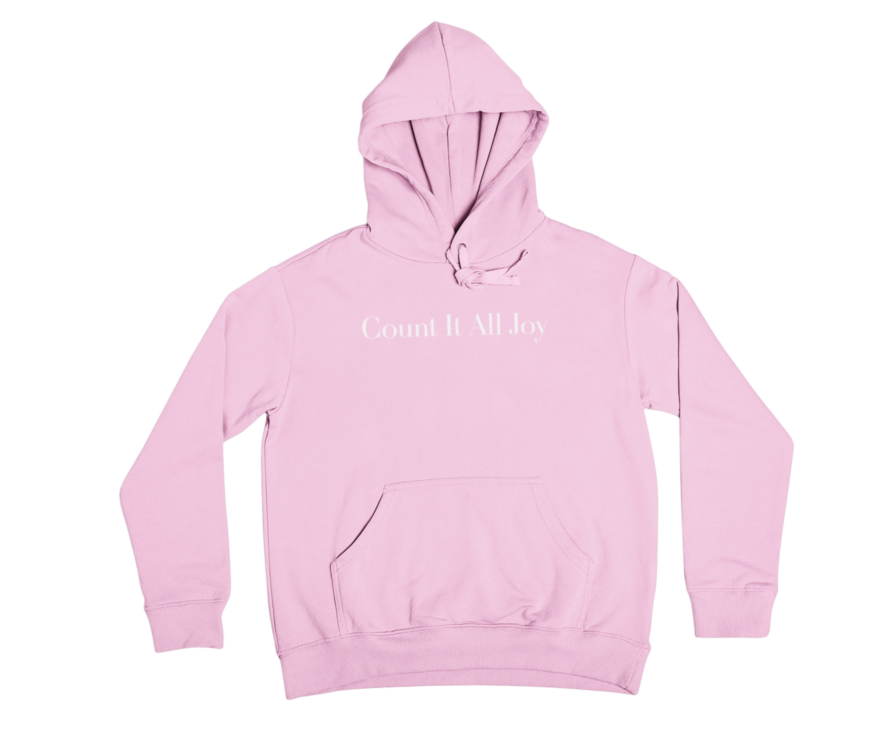 Count It All Joy Embroidered Pullover Hoodie Light Blue Feusha Light Pink