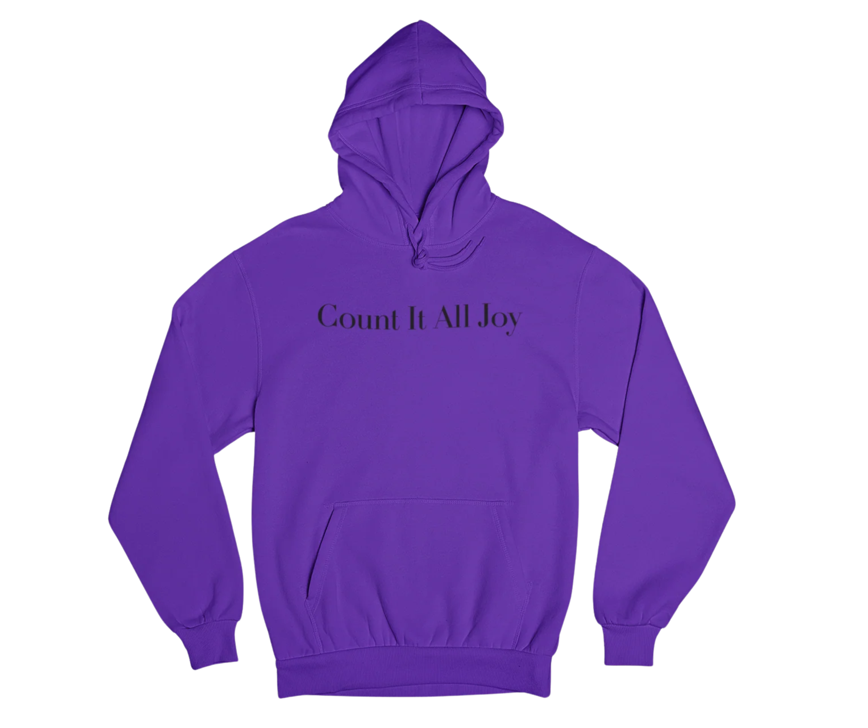 Count It All Joy  Embroidered Pullover Hoodie Red White Red Purple