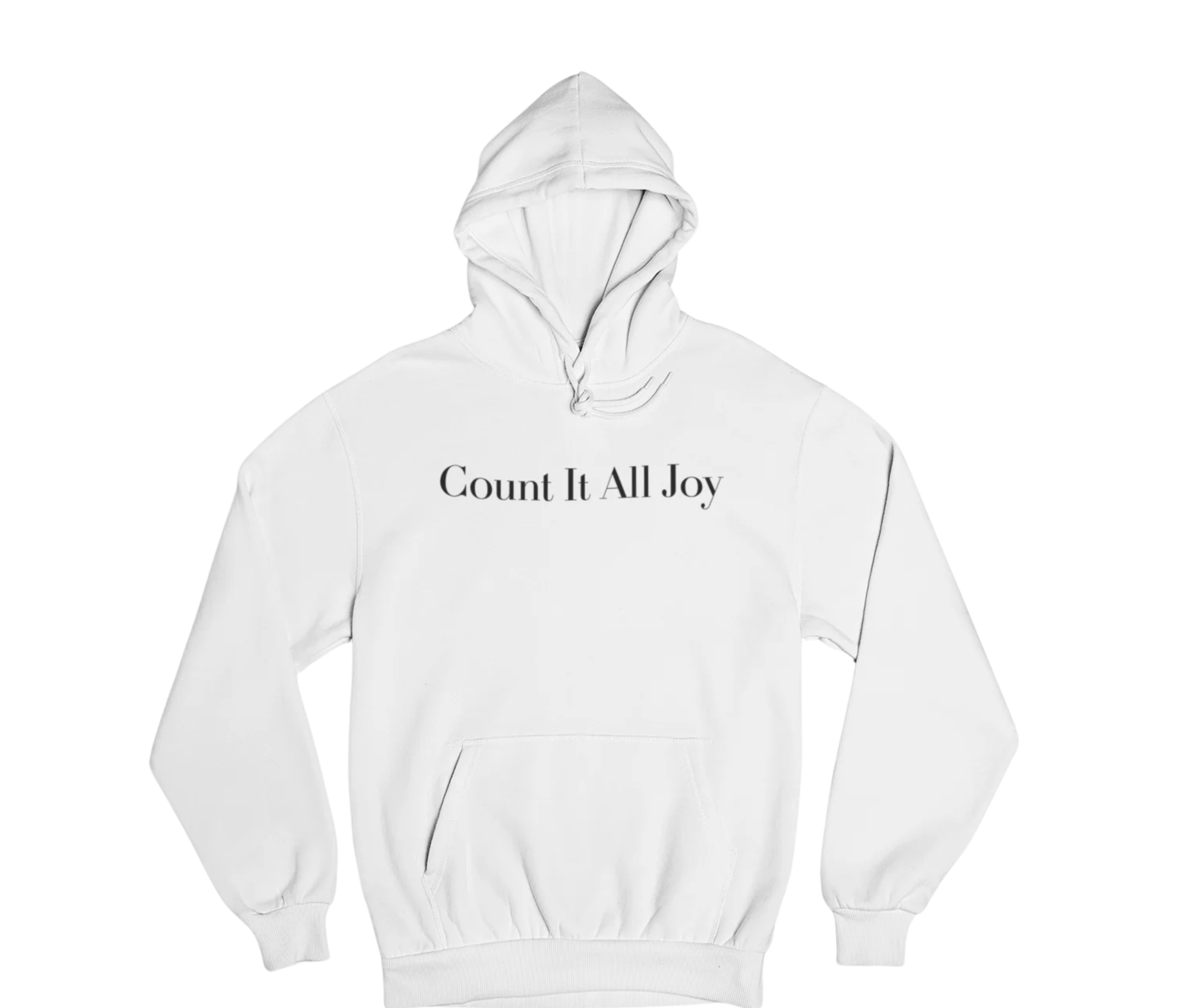 Count It All Joy  Embroidered Pullover Hoodie Red White Red Purple