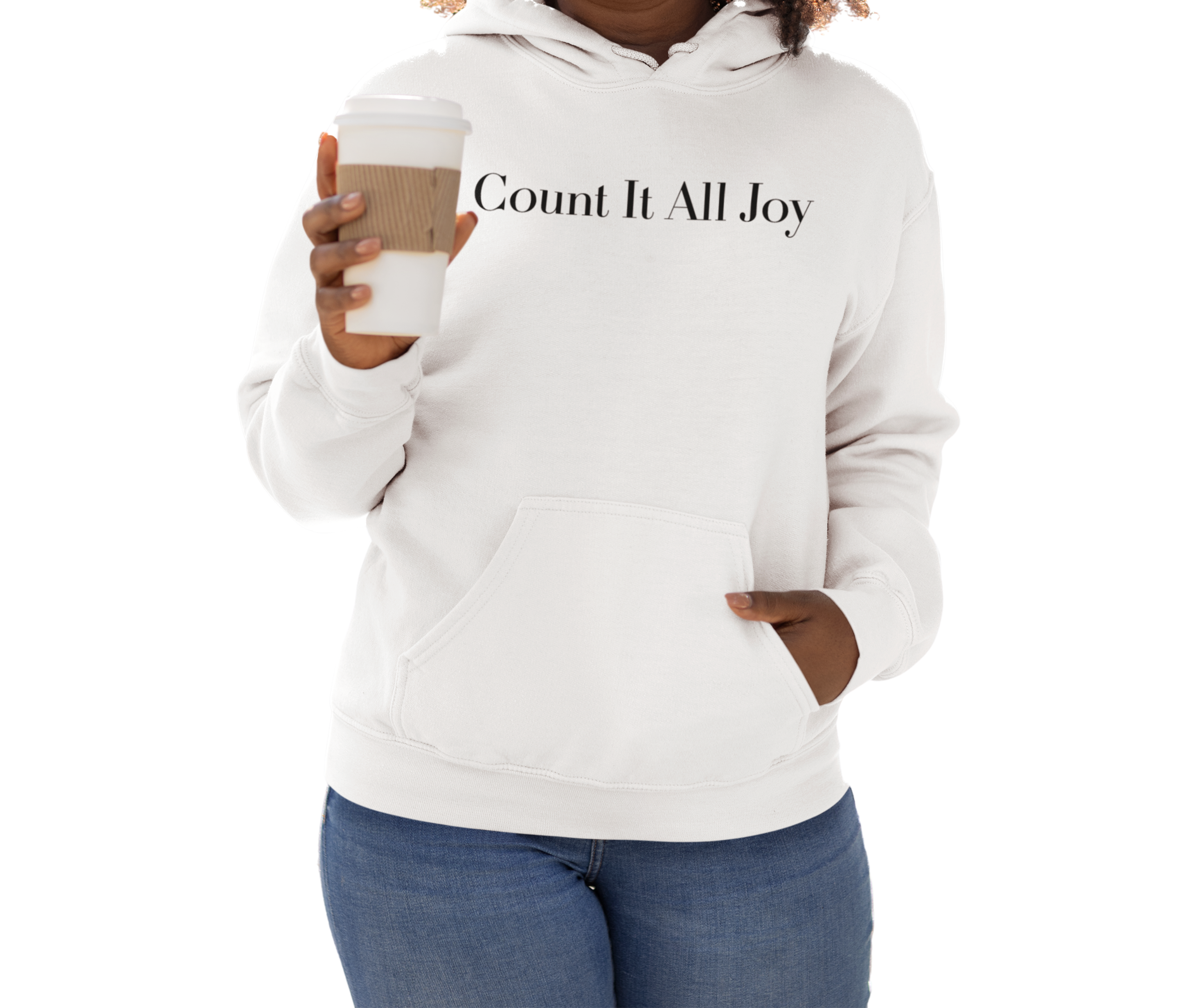 Count It All Joy  Embroidered Pullover Hoodie Red White Red Purple