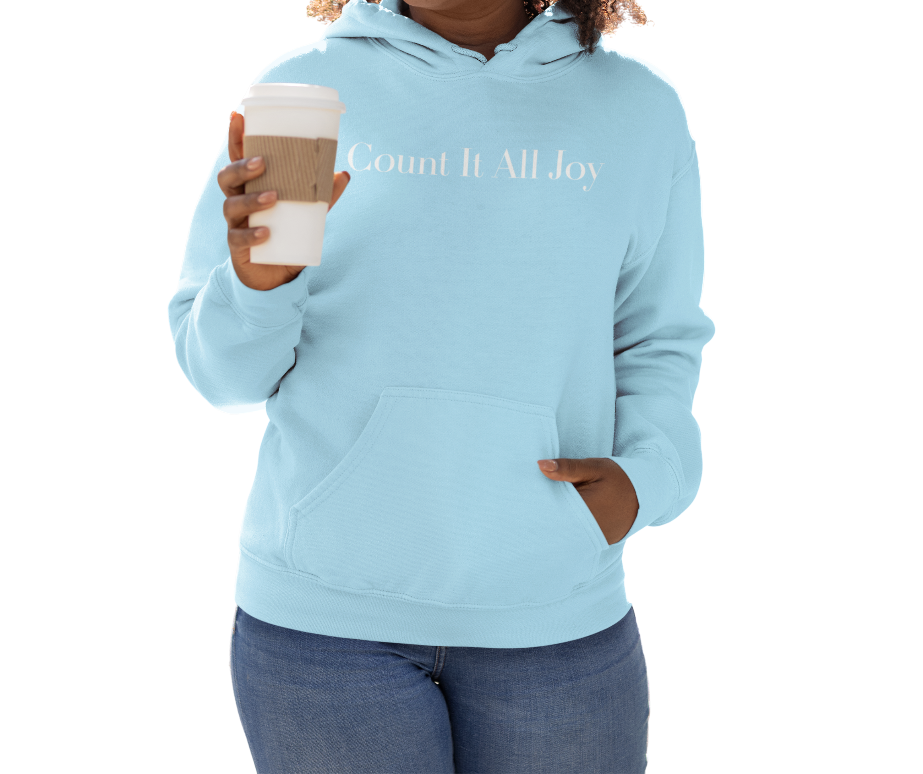 Count It All Joy Embroidered Pullover Hoodie Light Blue Feusha Light Pink
