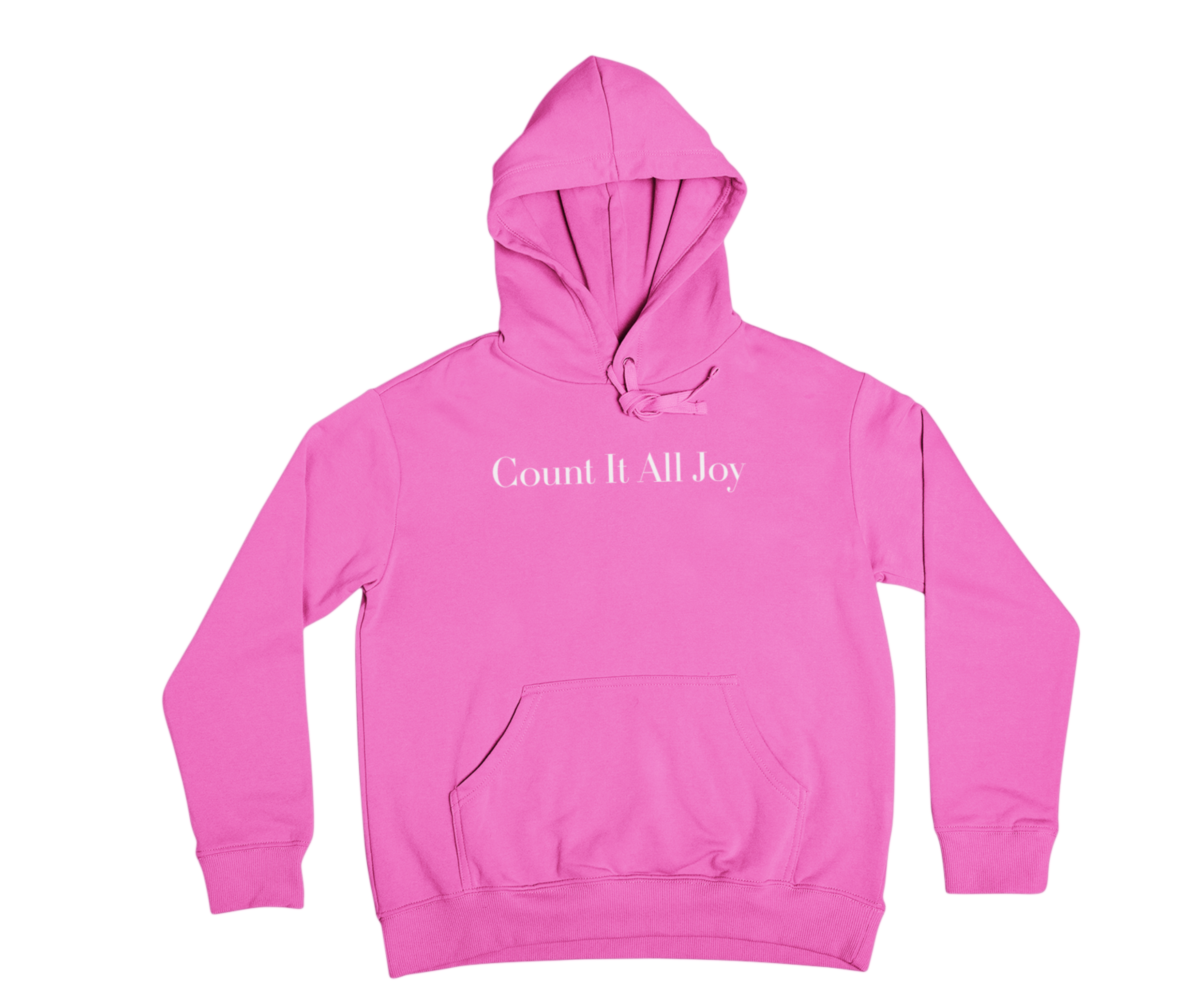 Count It All Joy Embroidered Pullover Hoodie Light Blue Feusha Light Pink
