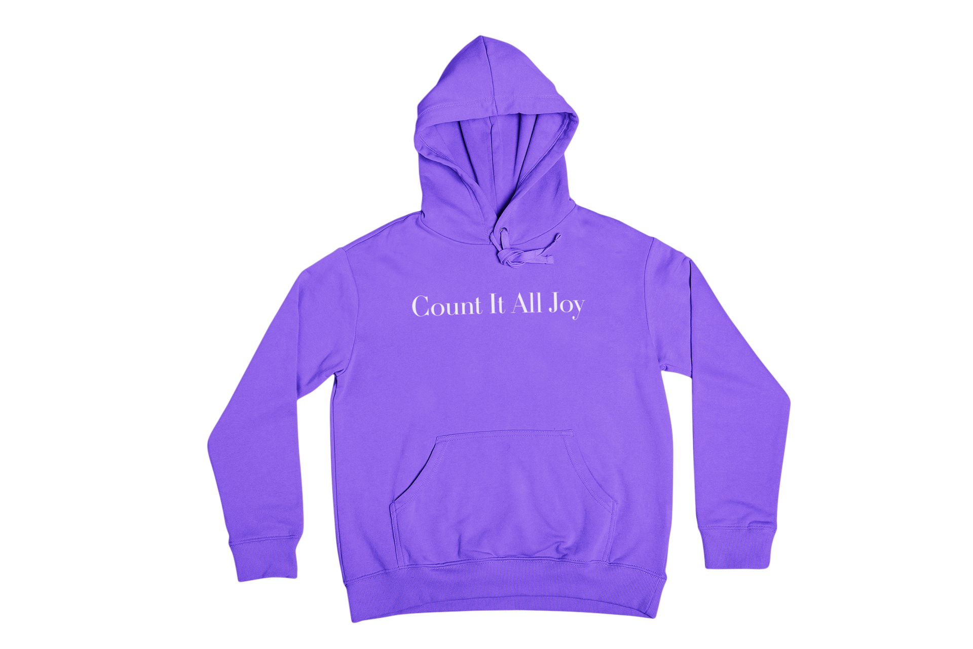 Embroidered Count It All Joy Hoodie Purple