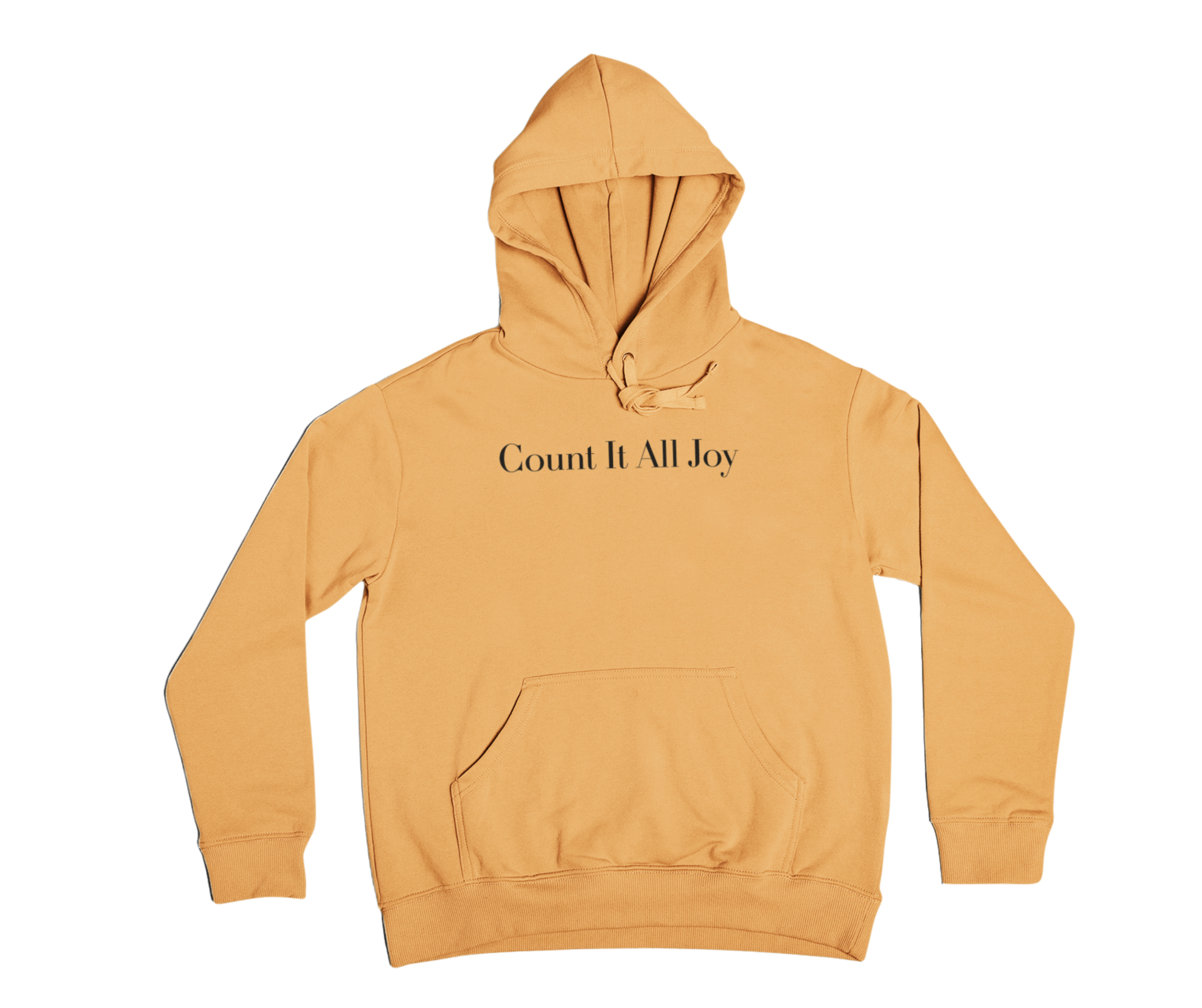 Count It All Joy Embroidered Pullover Hoodie Charcoal Sand Green